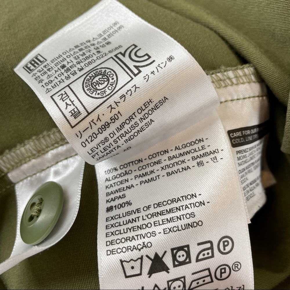 Levi's Olive Utility Jacket with Floral Embroidery - Picture 4 of 8